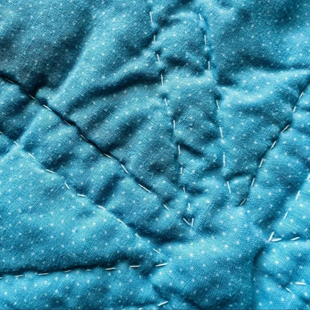 38”x55” Homemade Hand Stitched Cotton Kids Quilt.